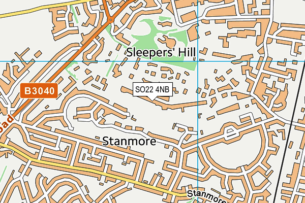SO22 4NB map - OS VectorMap District (Ordnance Survey)