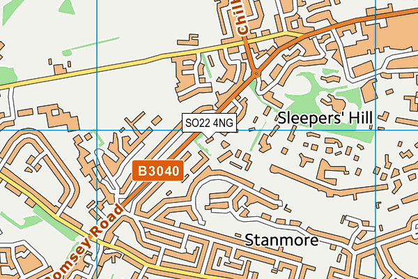 SO22 4NG map - OS VectorMap District (Ordnance Survey)