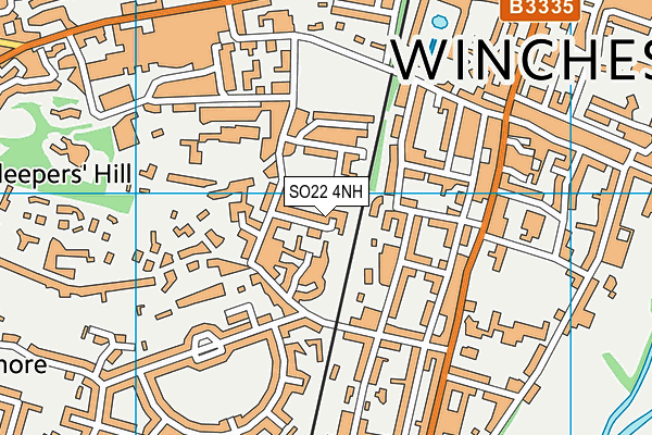 SO22 4NH map - OS VectorMap District (Ordnance Survey)