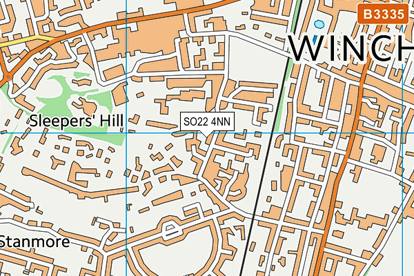 SO22 4NN map - OS VectorMap District (Ordnance Survey)