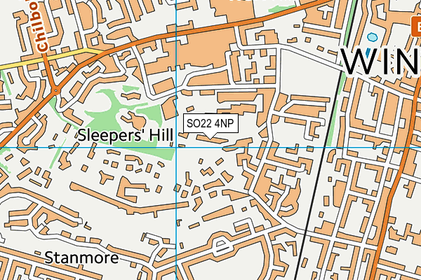 SO22 4NP map - OS VectorMap District (Ordnance Survey)