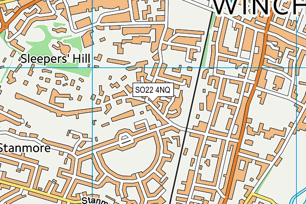 SO22 4NQ map - OS VectorMap District (Ordnance Survey)