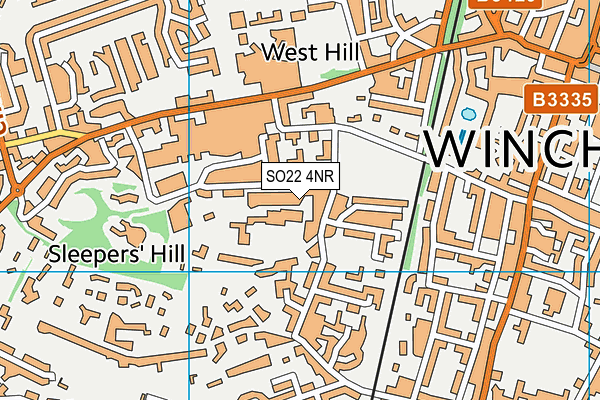 University Of Winchester map (SO22 4NR) - OS VectorMap District (Ordnance Survey)