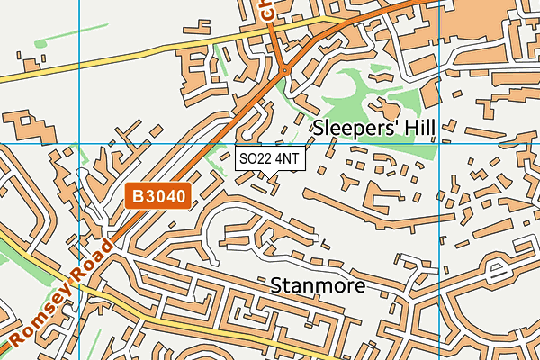 SO22 4NT map - OS VectorMap District (Ordnance Survey)