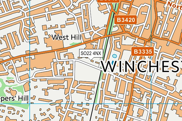 SO22 4NX map - OS VectorMap District (Ordnance Survey)