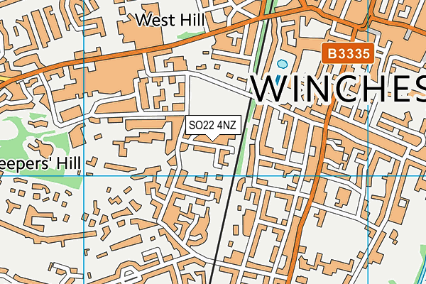 SO22 4NZ map - OS VectorMap District (Ordnance Survey)
