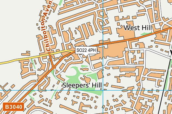 SO22 4PH map - OS VectorMap District (Ordnance Survey)