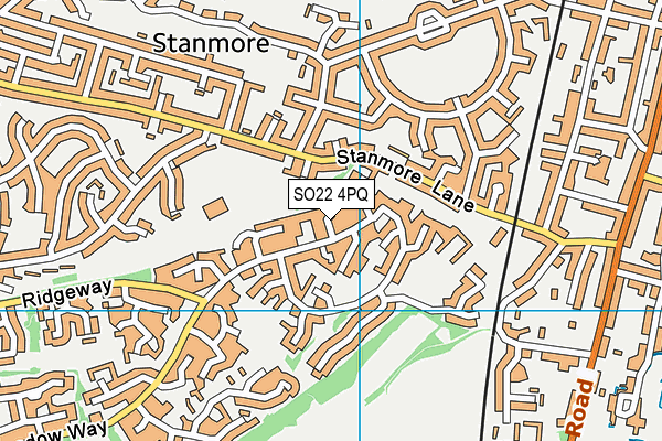 SO22 4PQ map - OS VectorMap District (Ordnance Survey)