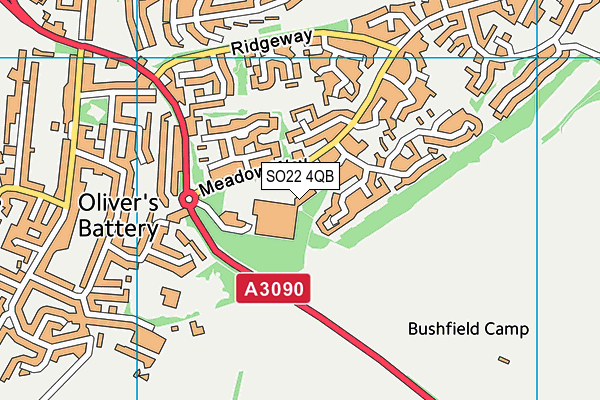 SO22 4QB map - OS VectorMap District (Ordnance Survey)