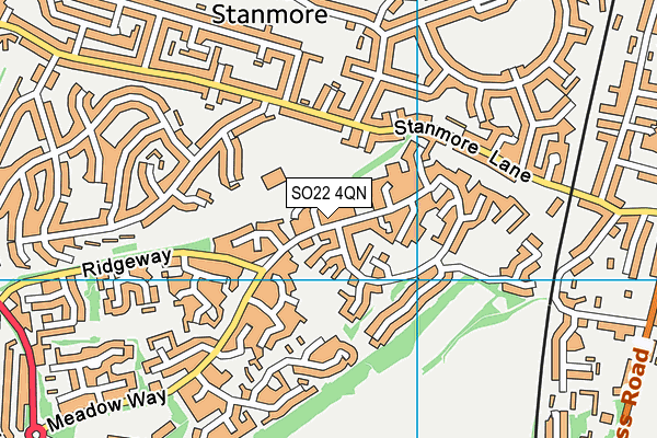 SO22 4QN map - OS VectorMap District (Ordnance Survey)