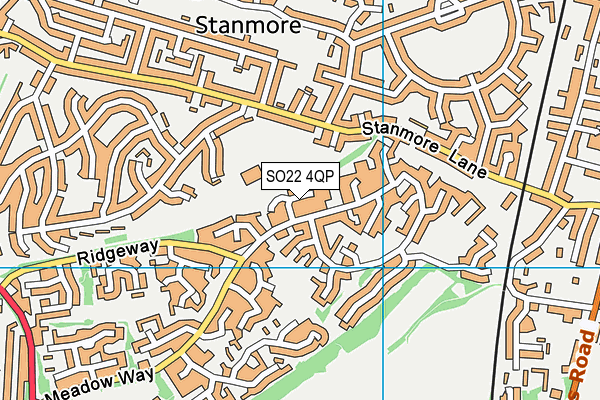 SO22 4QP map - OS VectorMap District (Ordnance Survey)