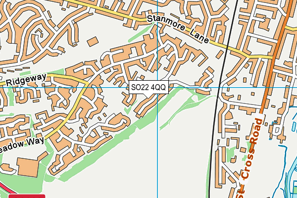 SO22 4QQ map - OS VectorMap District (Ordnance Survey)