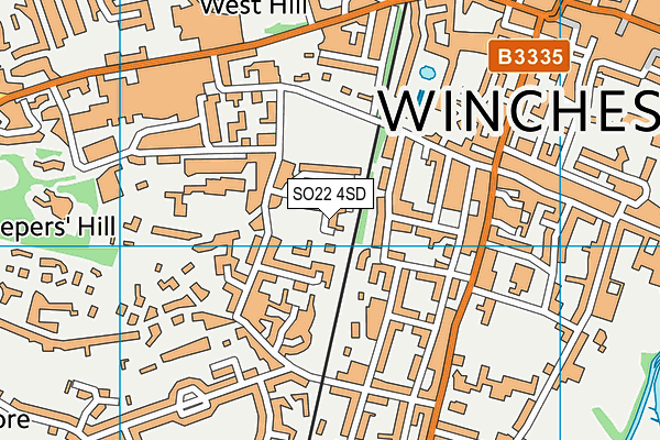 SO22 4SD map - OS VectorMap District (Ordnance Survey)