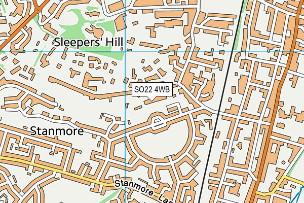 SO22 4WB map - OS VectorMap District (Ordnance Survey)