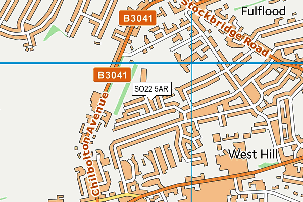 SO22 5AR map - OS VectorMap District (Ordnance Survey)