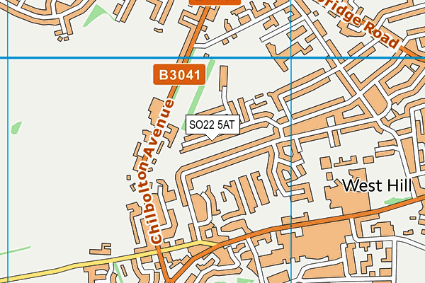 SO22 5AT map - OS VectorMap District (Ordnance Survey)