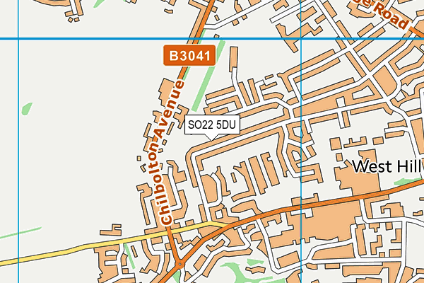 SO22 5DU map - OS VectorMap District (Ordnance Survey)