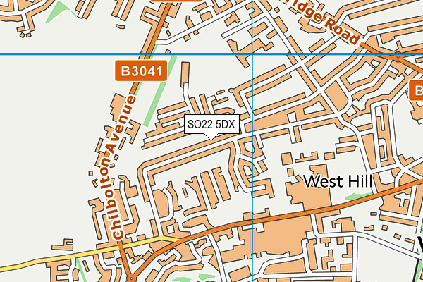 SO22 5DX map - OS VectorMap District (Ordnance Survey)