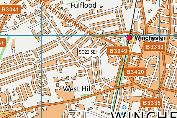 SO22 5EH map - OS VectorMap District (Ordnance Survey)