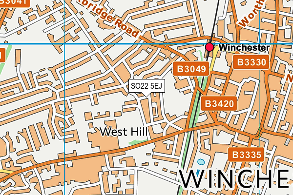 SO22 5EJ map - OS VectorMap District (Ordnance Survey)