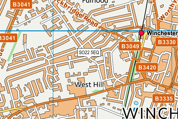 SO22 5EQ map - OS VectorMap District (Ordnance Survey)