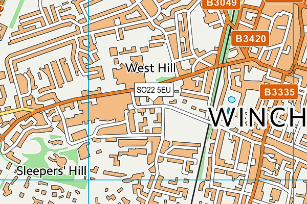 SO22 5EU map - OS VectorMap District (Ordnance Survey)