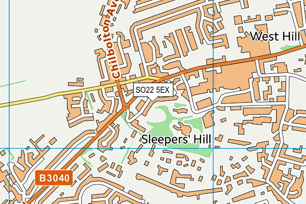 SO22 5EX map - OS VectorMap District (Ordnance Survey)