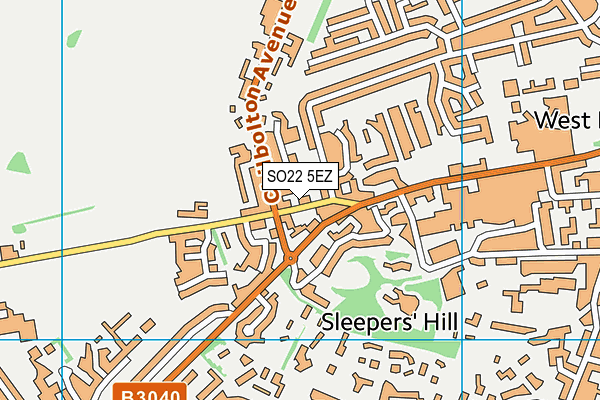 SO22 5EZ map - OS VectorMap District (Ordnance Survey)