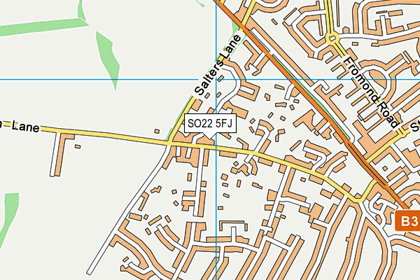 SO22 5FJ map - OS VectorMap District (Ordnance Survey)