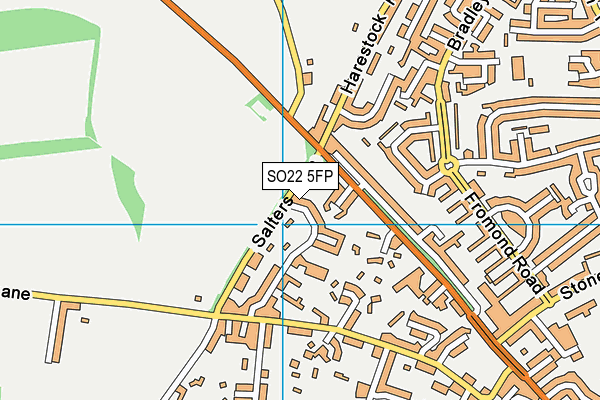 SO22 5FP map - OS VectorMap District (Ordnance Survey)