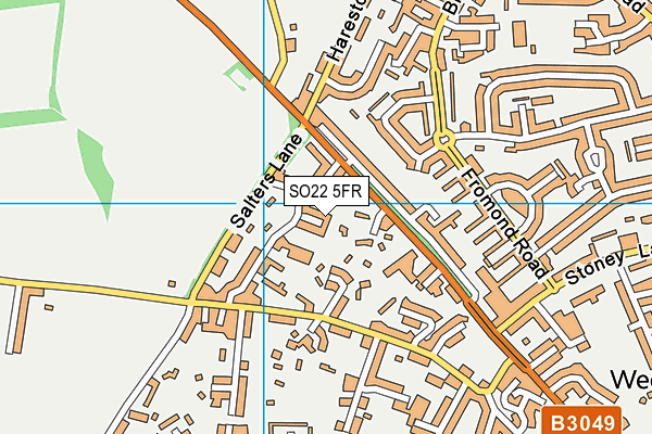 SO22 5FR map - OS VectorMap District (Ordnance Survey)