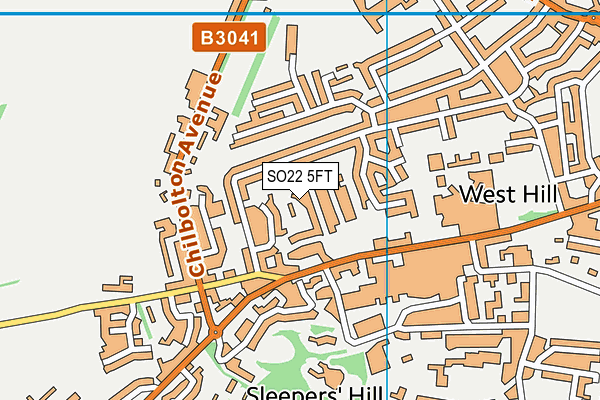 SO22 5FT map - OS VectorMap District (Ordnance Survey)