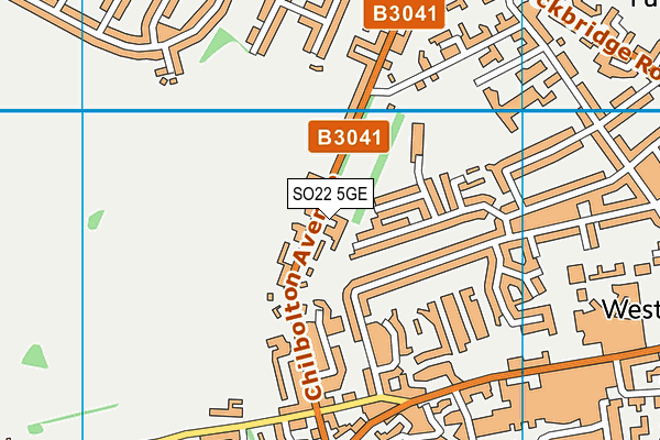 SO22 5GE map - OS VectorMap District (Ordnance Survey)
