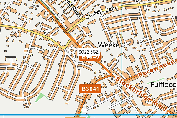 SO22 5GZ map - OS VectorMap District (Ordnance Survey)
