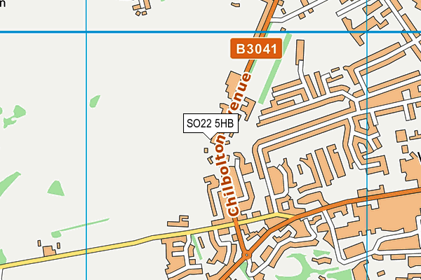 SO22 5HB map - OS VectorMap District (Ordnance Survey)