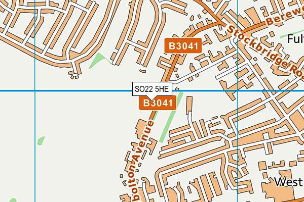 SO22 5HE map - OS VectorMap District (Ordnance Survey)