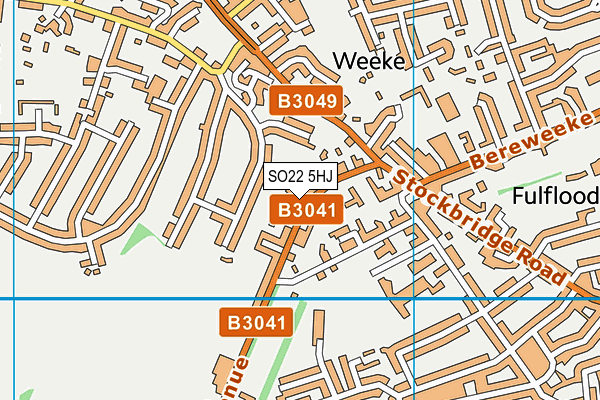 SO22 5HJ map - OS VectorMap District (Ordnance Survey)