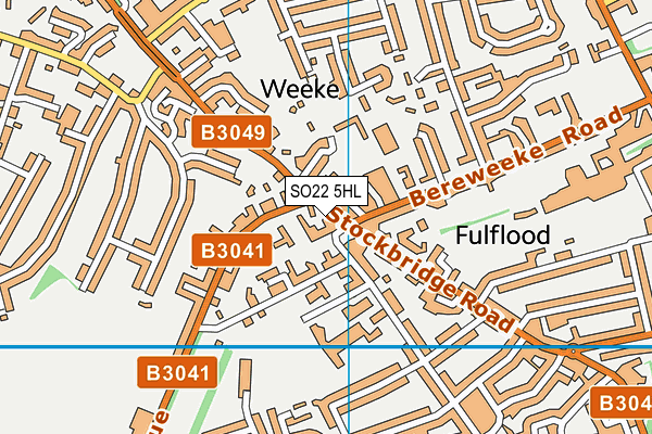 SO22 5HL map - OS VectorMap District (Ordnance Survey)