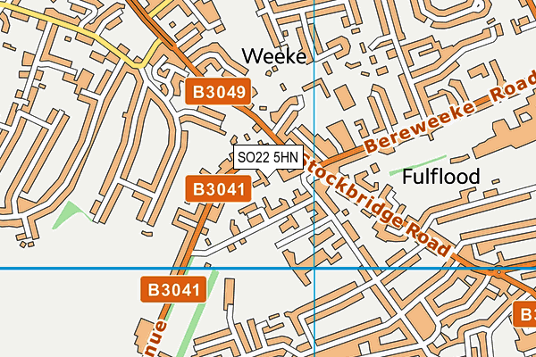 SO22 5HN map - OS VectorMap District (Ordnance Survey)