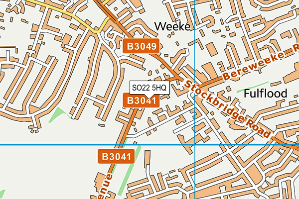 SO22 5HQ map - OS VectorMap District (Ordnance Survey)