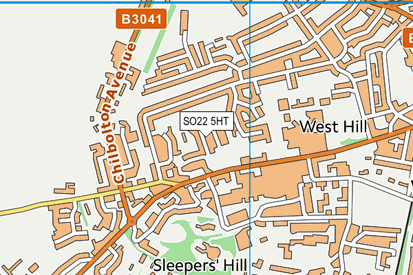 SO22 5HT map - OS VectorMap District (Ordnance Survey)