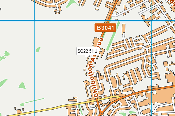 SO22 5HU map - OS VectorMap District (Ordnance Survey)