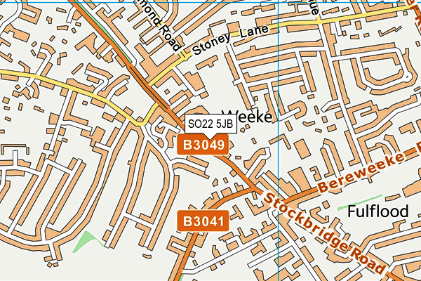 SO22 5JB map - OS VectorMap District (Ordnance Survey)