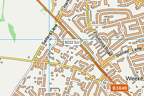 SO22 5JJ map - OS VectorMap District (Ordnance Survey)