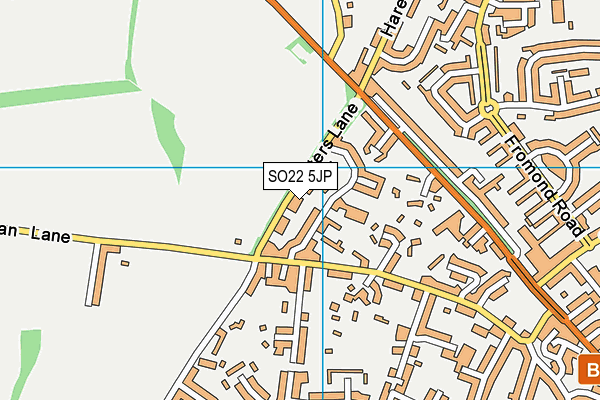 SO22 5JP map - OS VectorMap District (Ordnance Survey)