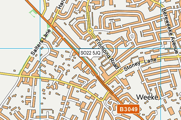 SO22 5JQ map - OS VectorMap District (Ordnance Survey)