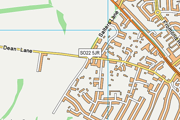 SO22 5JR map - OS VectorMap District (Ordnance Survey)