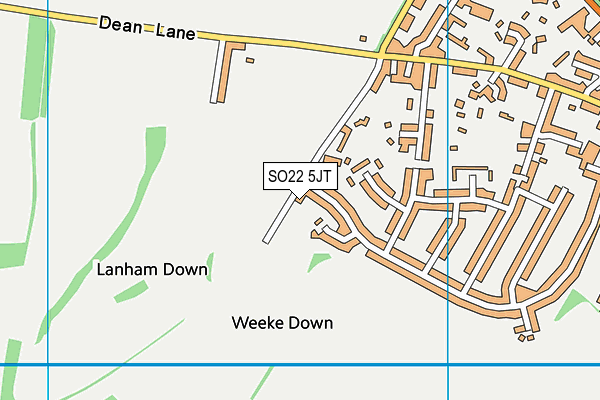 SO22 5JT map - OS VectorMap District (Ordnance Survey)