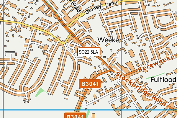 SO22 5LA map - OS VectorMap District (Ordnance Survey)