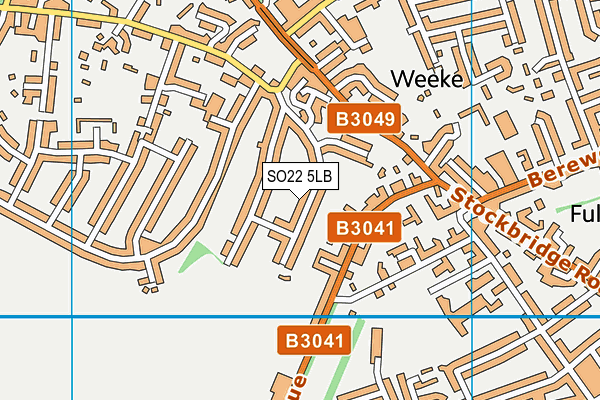 SO22 5LB map - OS VectorMap District (Ordnance Survey)